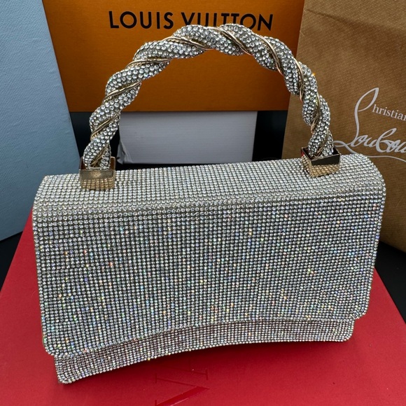 Rhinestone mini handheld and crossbody handbag - Picture 5 of 16